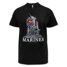 Load image into Gallery viewer, Marines 250th Anniversary Iwo Jima T-Shirt (Black)