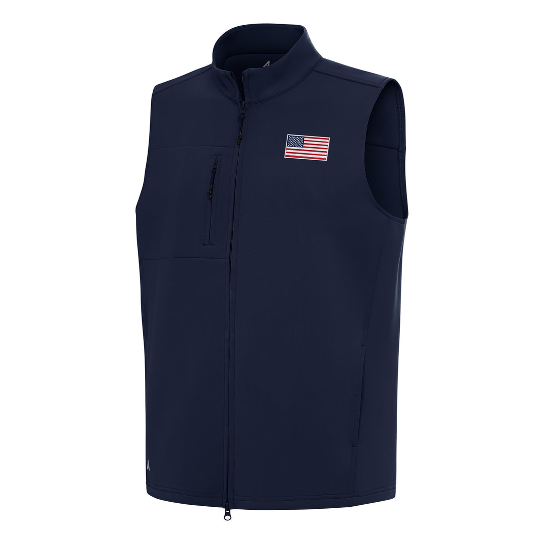 American Flag Men's Demand Full Zip Vest (Navy)*