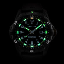 Load image into Gallery viewer, ProTek USMC Carbon Composite Dive Watch - Carbon/Black/Green (Black Band)