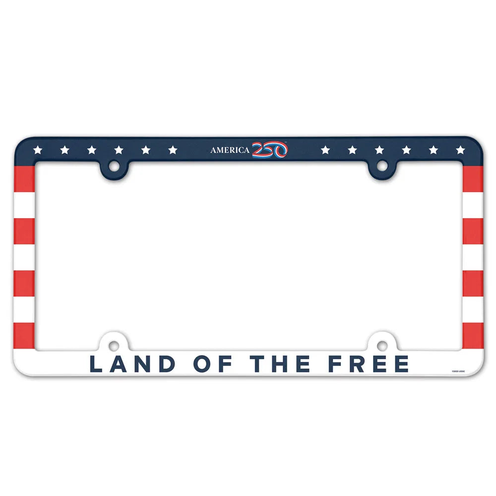 America 250 Full Color License Plate Frame