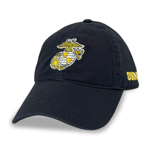 Load image into Gallery viewer, USMC EGA Twill Hat (Navy)
