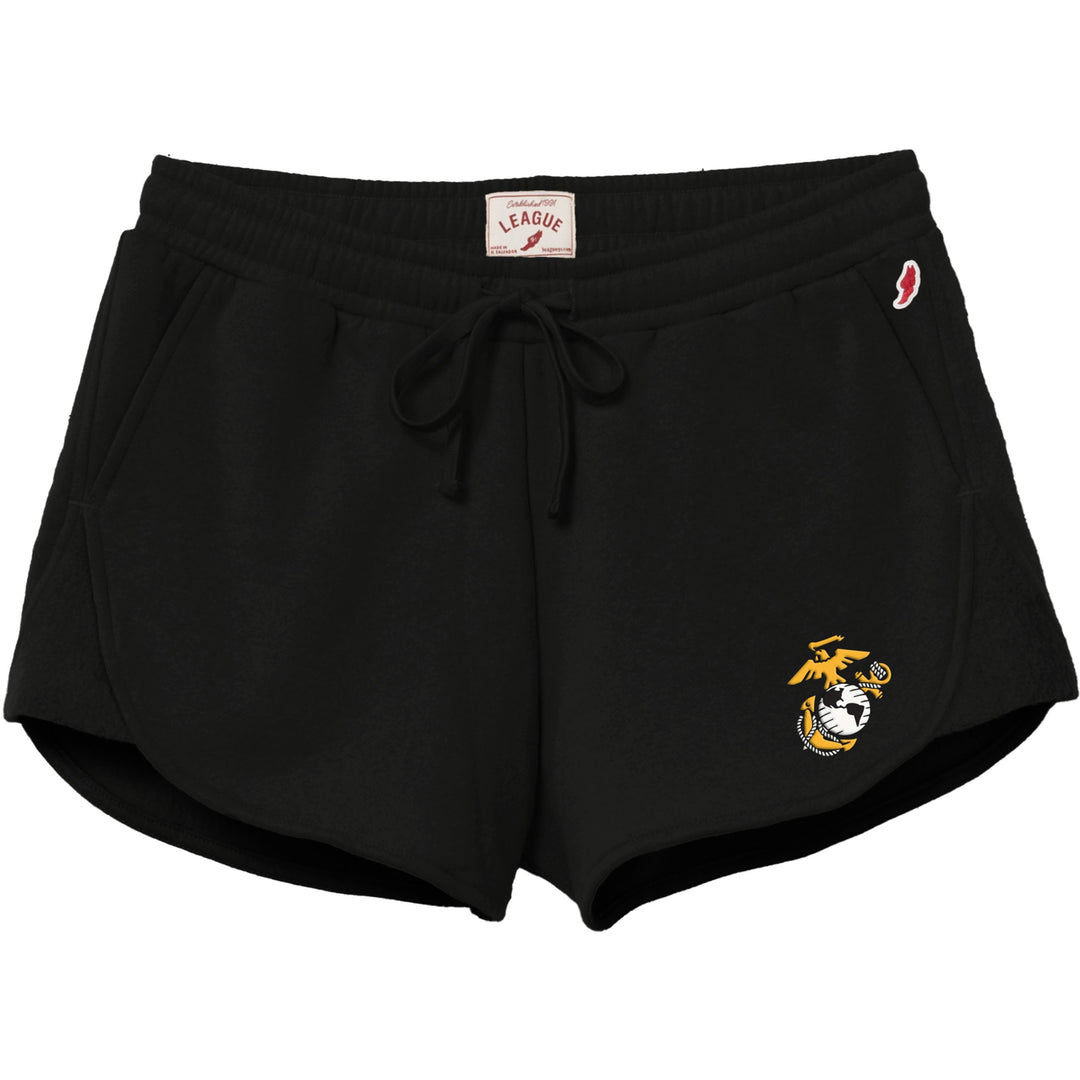 Marines Womens Reversed Fleece Short (Vintage Black)*