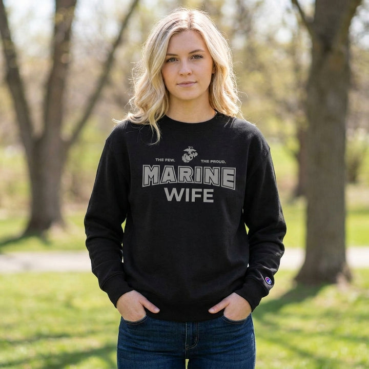 Marines Family Women's Champion Crewneck Sweatshirts