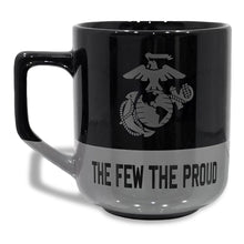 Load image into Gallery viewer, Marines EGA 20oz Color Block Ceramic Mug (Black/Grey)