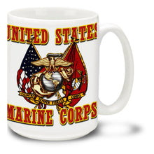 Load image into Gallery viewer, United States Marine Corps Cross Flags Mug