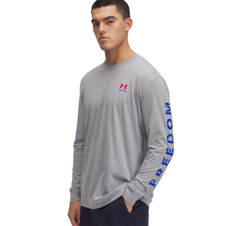 Under Armour Freedom Flag Long Sleeve T-Shirt (Grey)