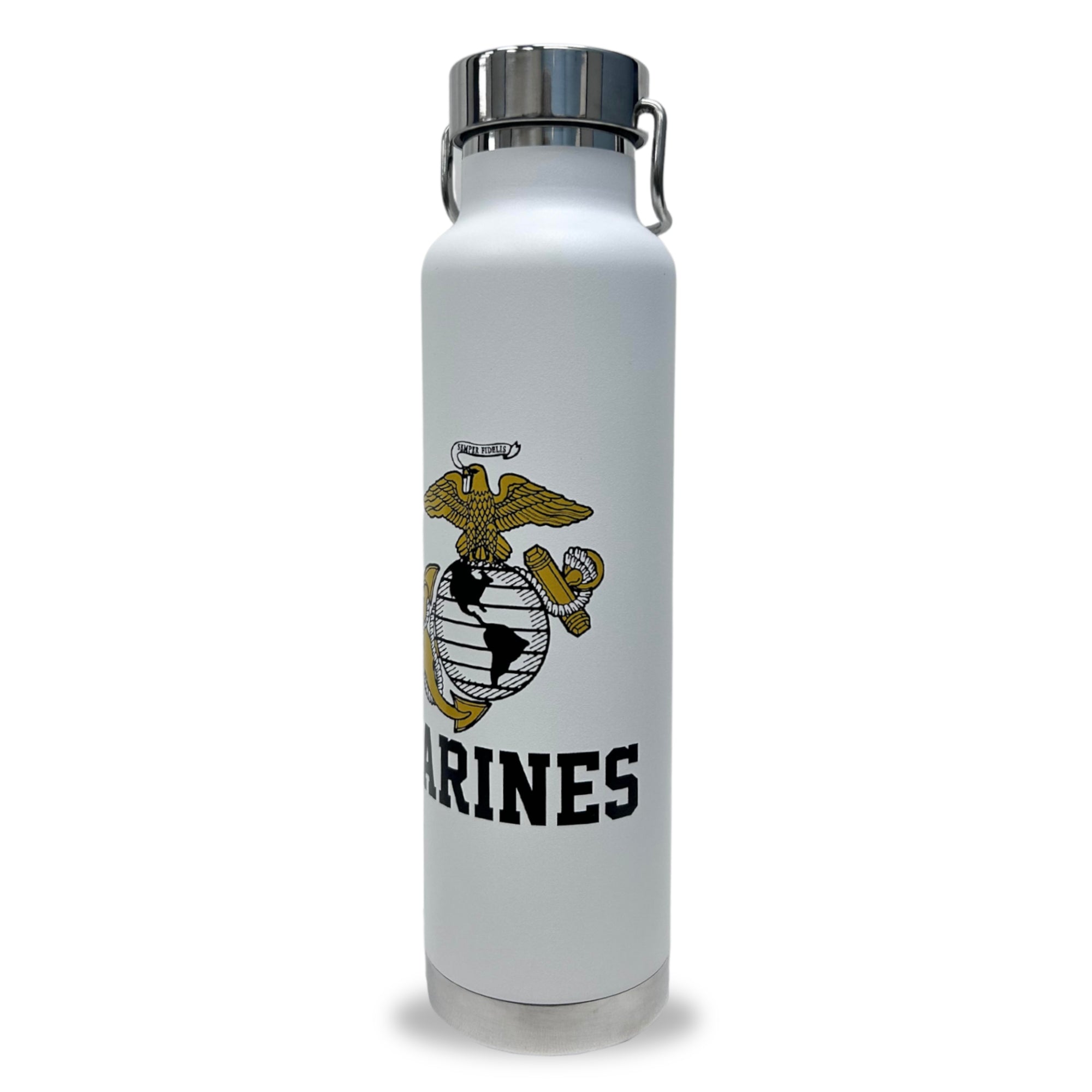 Marines EGA Stainless Water Bottle (White)