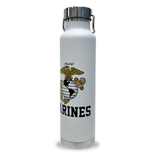 Load image into Gallery viewer, Marines EGA Stainless Water Bottle (White)