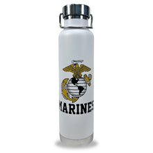 Load image into Gallery viewer, Marines EGA Stainless Water Bottle (White)