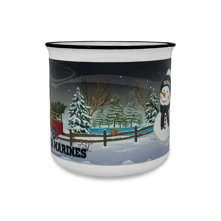 Marines Winter Scene 15oz Sublimated Campfire Mug (White)