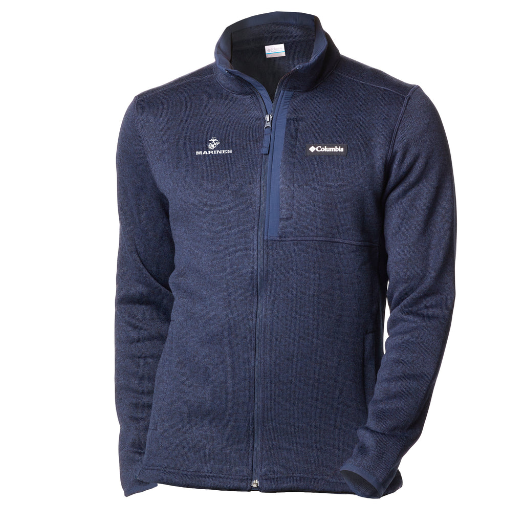 Marines EGA Columbia Sweater Weather Full Zip Fleece Jacket (Navy)*