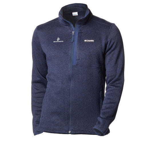 Marines EGA Columbia Sweater Weather Full Zip Fleece Jacket (Navy)*