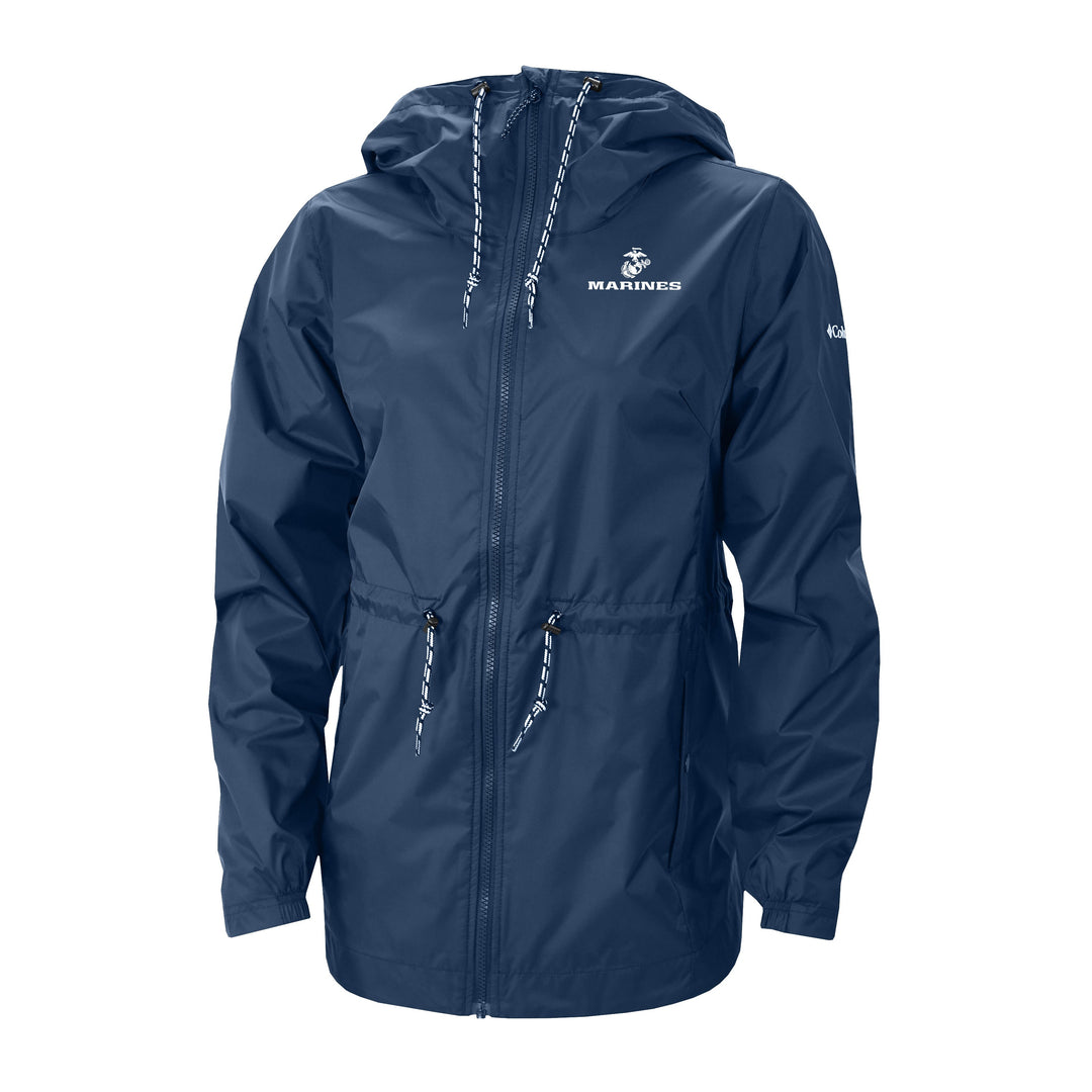 Marines EGA Columbia Women's Lily Park Rain Jacket (Navy)*