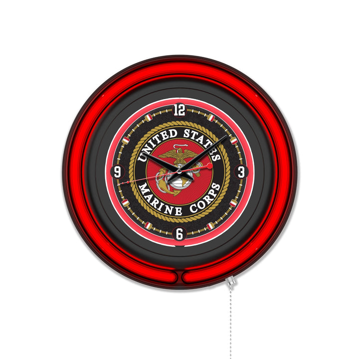 United States Marine Corps Double Neon Wall Clock*