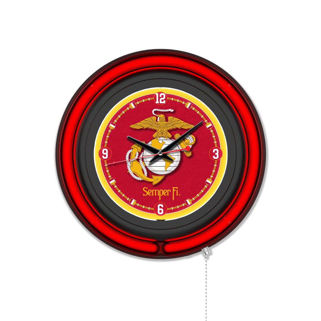 United States Marine Corps Double Neon Wall Clock*
