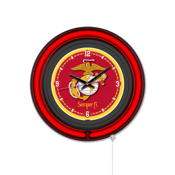 United States Marine Corps Double Neon Wall Clock*