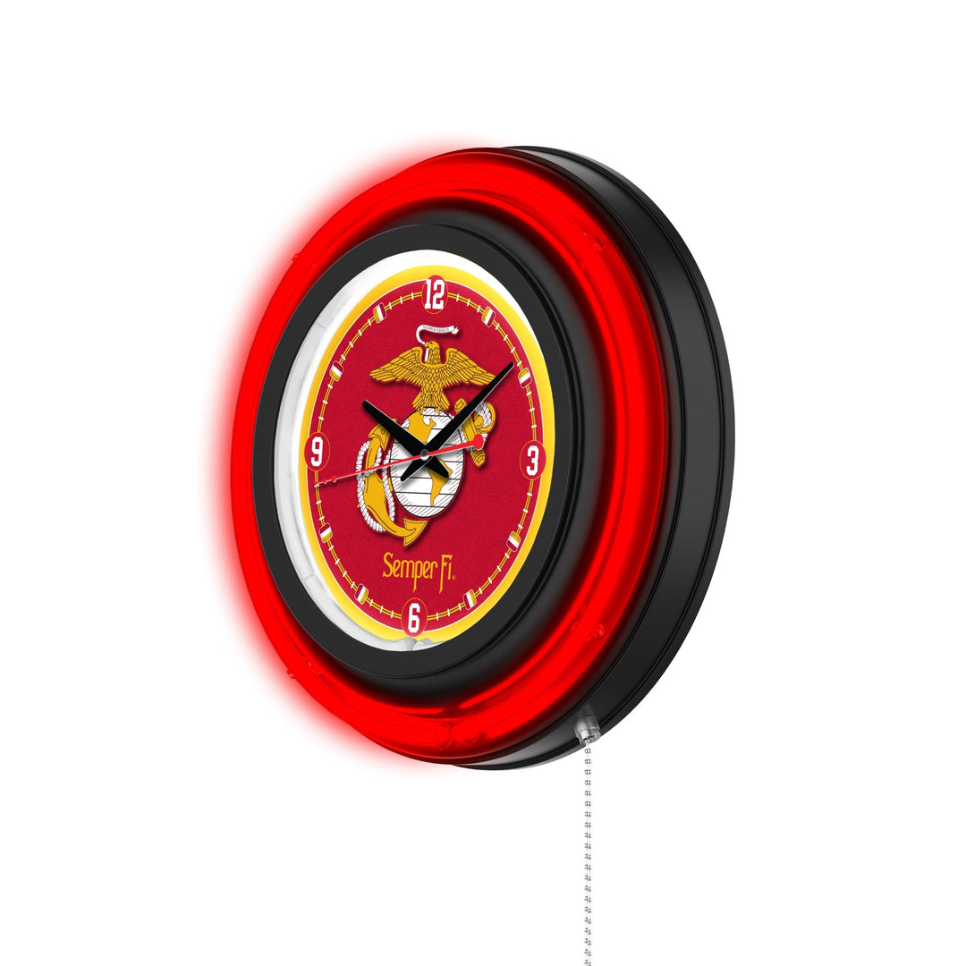 United States Marine Corps Double Neon Wall Clock*