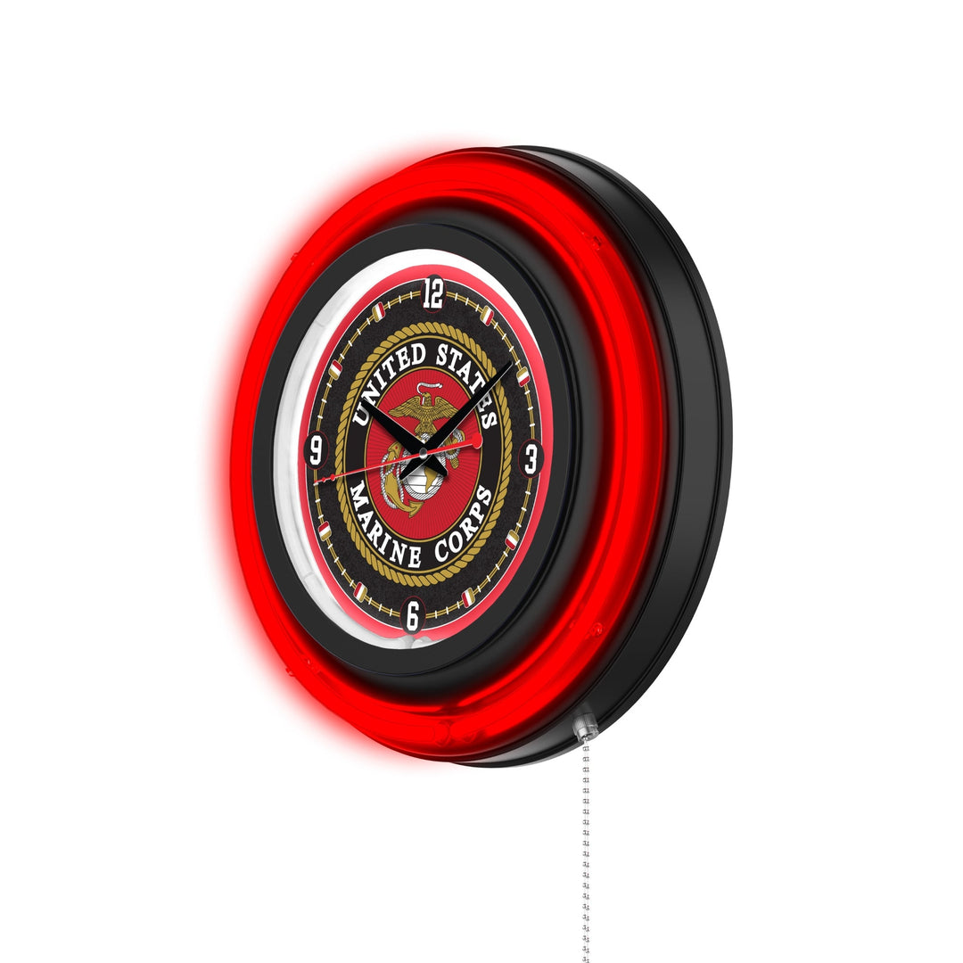 United States Marine Corps Double Neon Wall Clock*