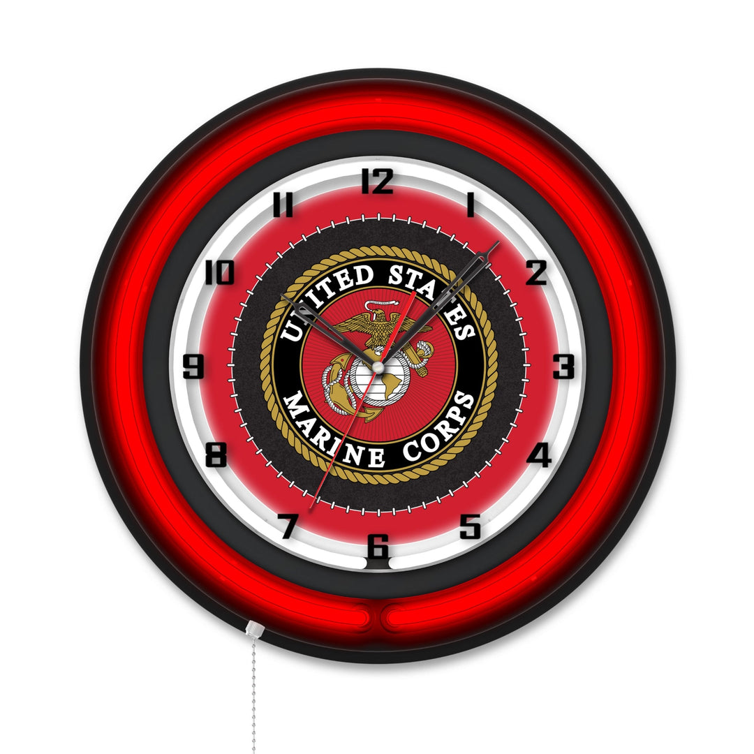 United States Marine Corps Double Neon Wall Clock*