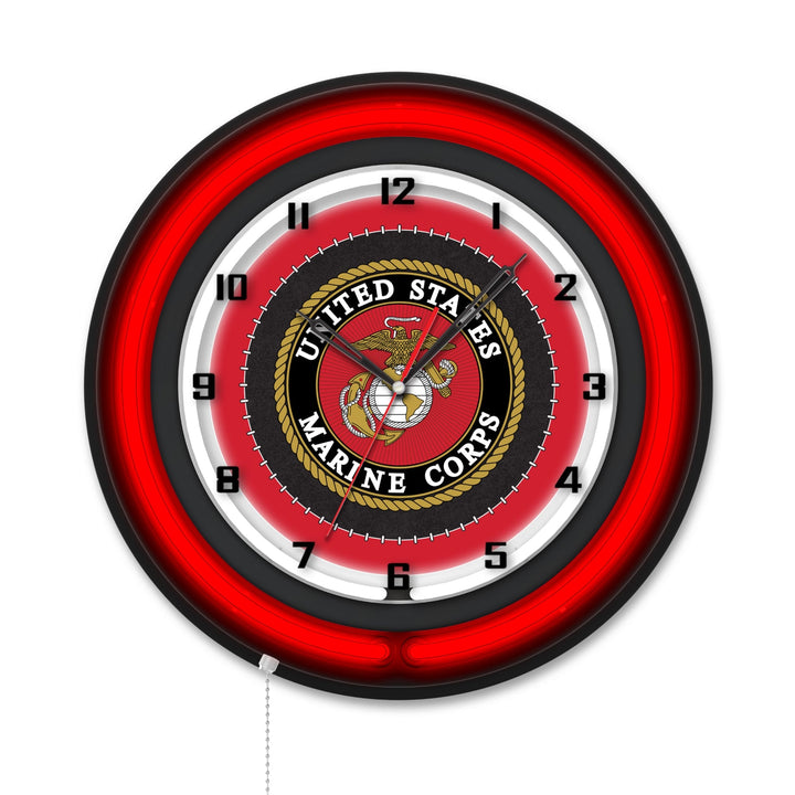 United States Marine Corps Double Neon Wall Clock*