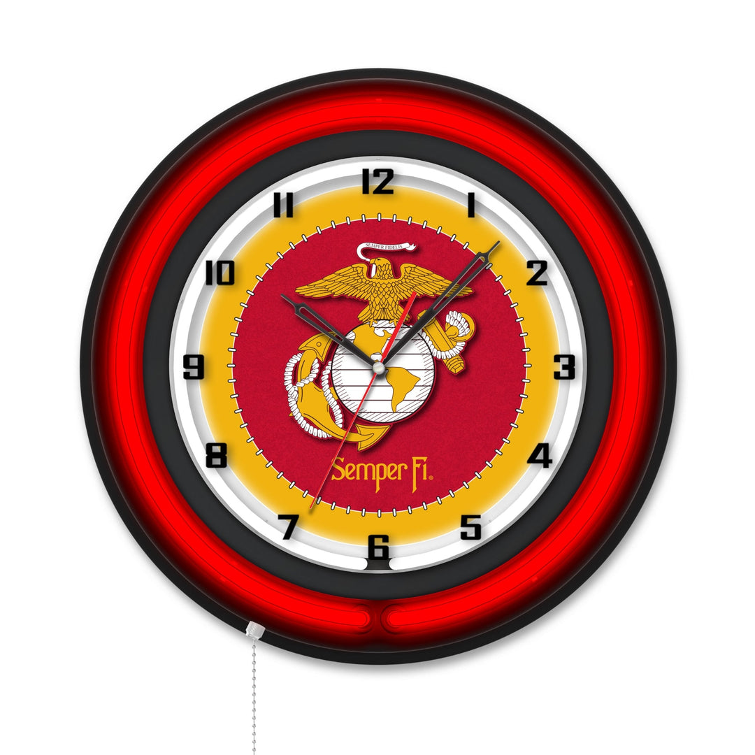 United States Marine Corps Double Neon Wall Clock*