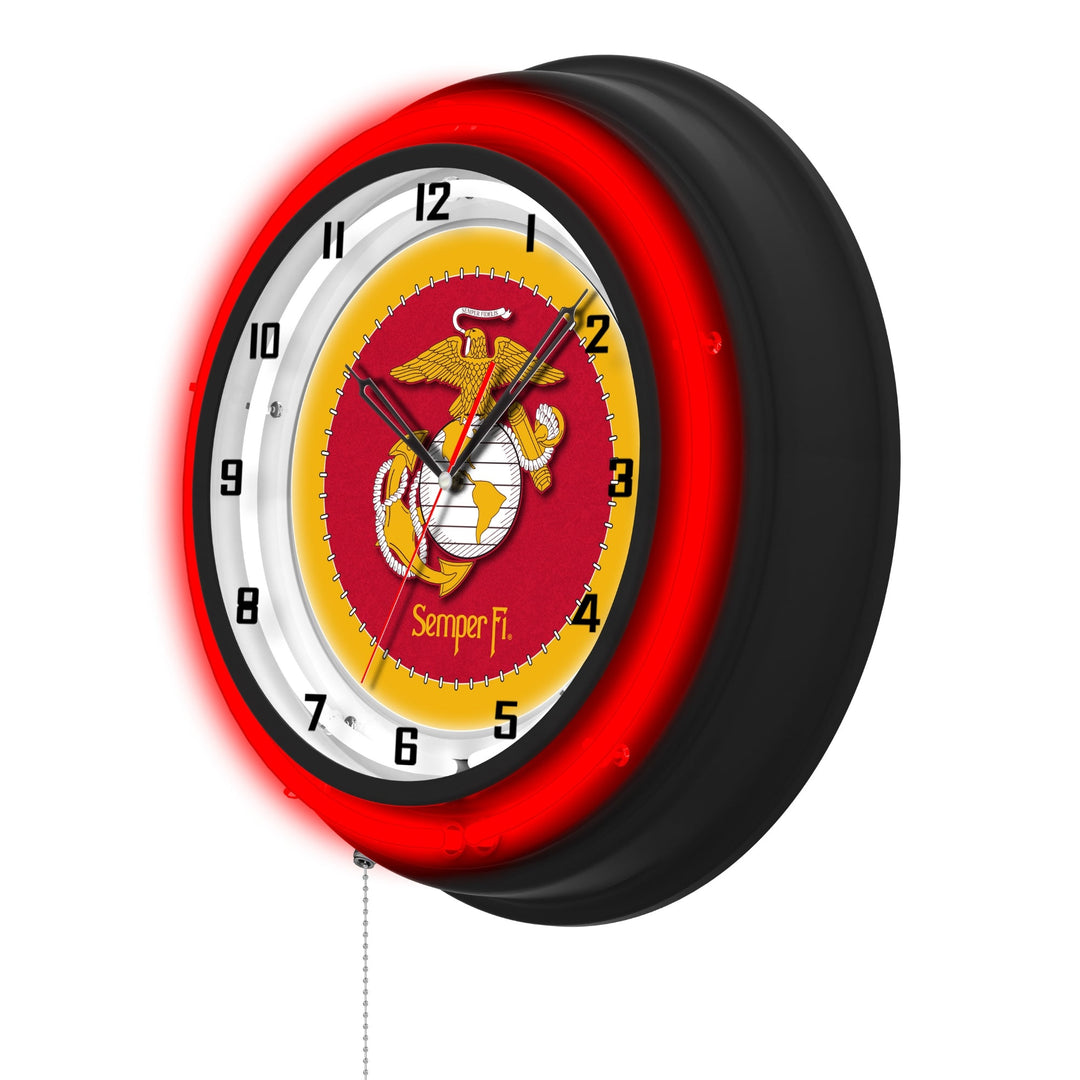 United States Marine Corps Double Neon Wall Clock*