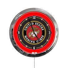 Load image into Gallery viewer, United States Marine Corps 16in LED Wall Clock*