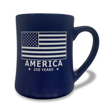 Load image into Gallery viewer, America 250 Years Etched Matte Diner Mug (Blue)