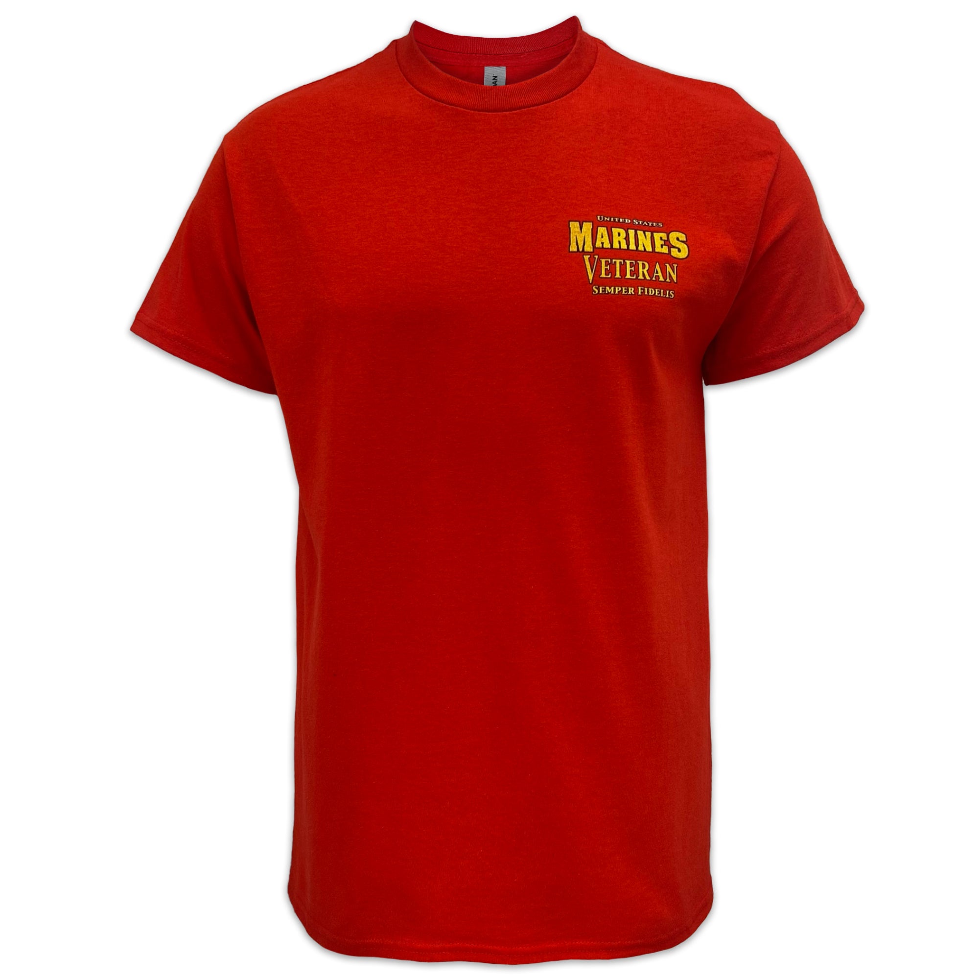 Marines Veteran Star Band T-Shirt (Red)