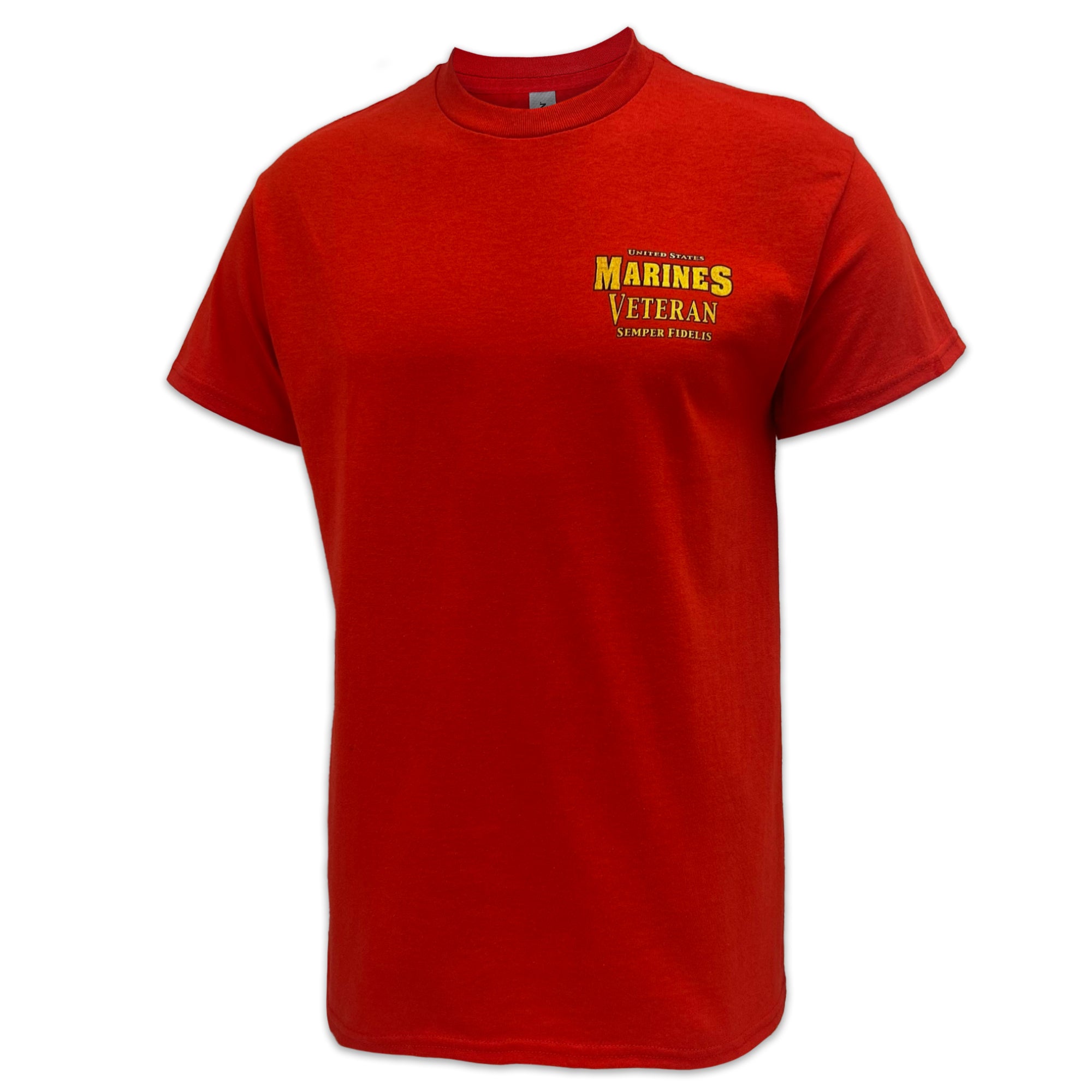 Marines Veteran Star Band T-Shirt (Red)