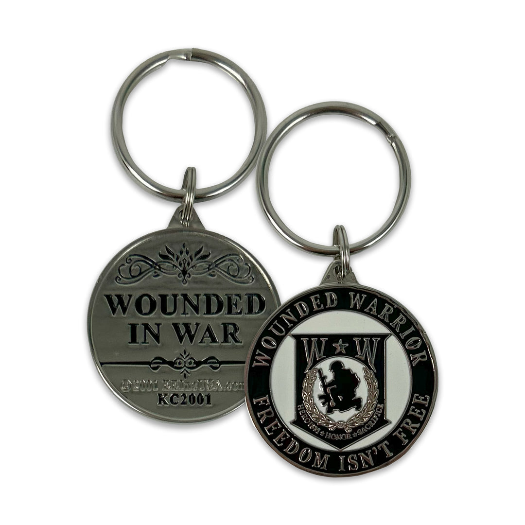Wounded Warrior Freedom Isn't Free Double Sided Key Ring