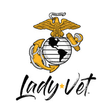 Load image into Gallery viewer, Marines Lady Vet Left Chest Logo T-Shirt