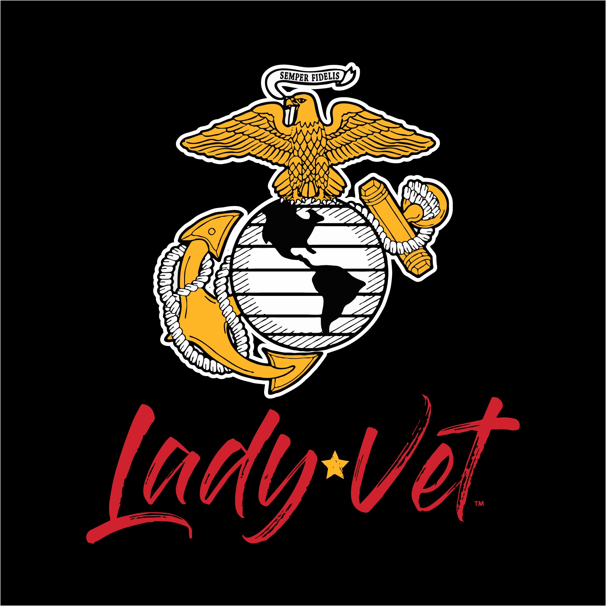 Marines Lady Vet Left Chest Logo T-Shirt