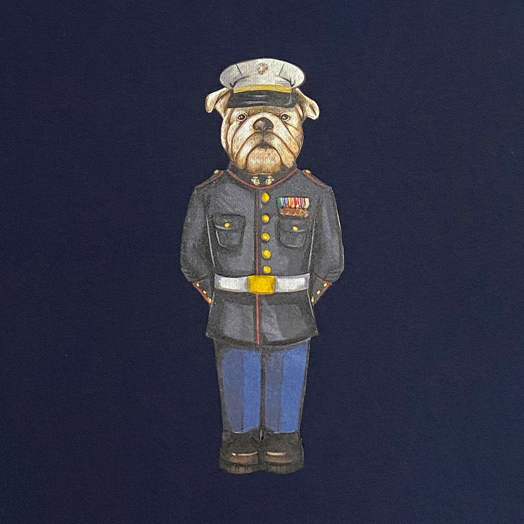 Marine Dress Blue Crew Dog Original Crewneck (Navy) MD