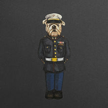 Load image into Gallery viewer, Marine Dress Blue Crew Dog Original Hood (Charcoal)