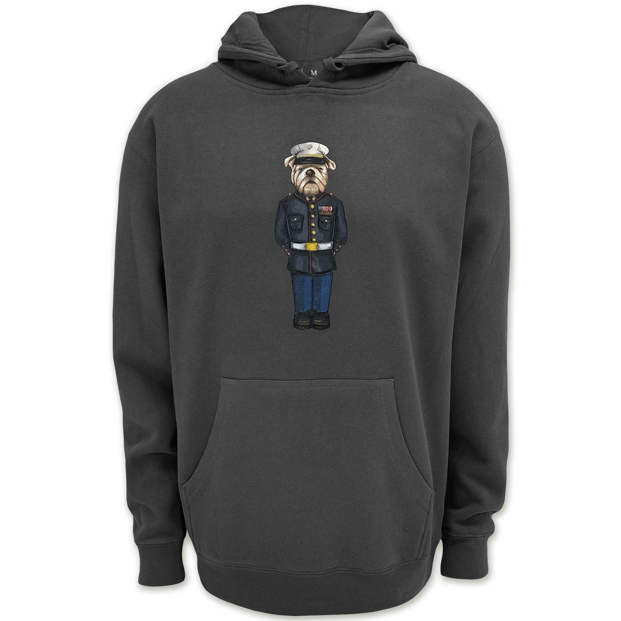 Marine Dress Blue Crew Dog Original Hood (Charcoal)
