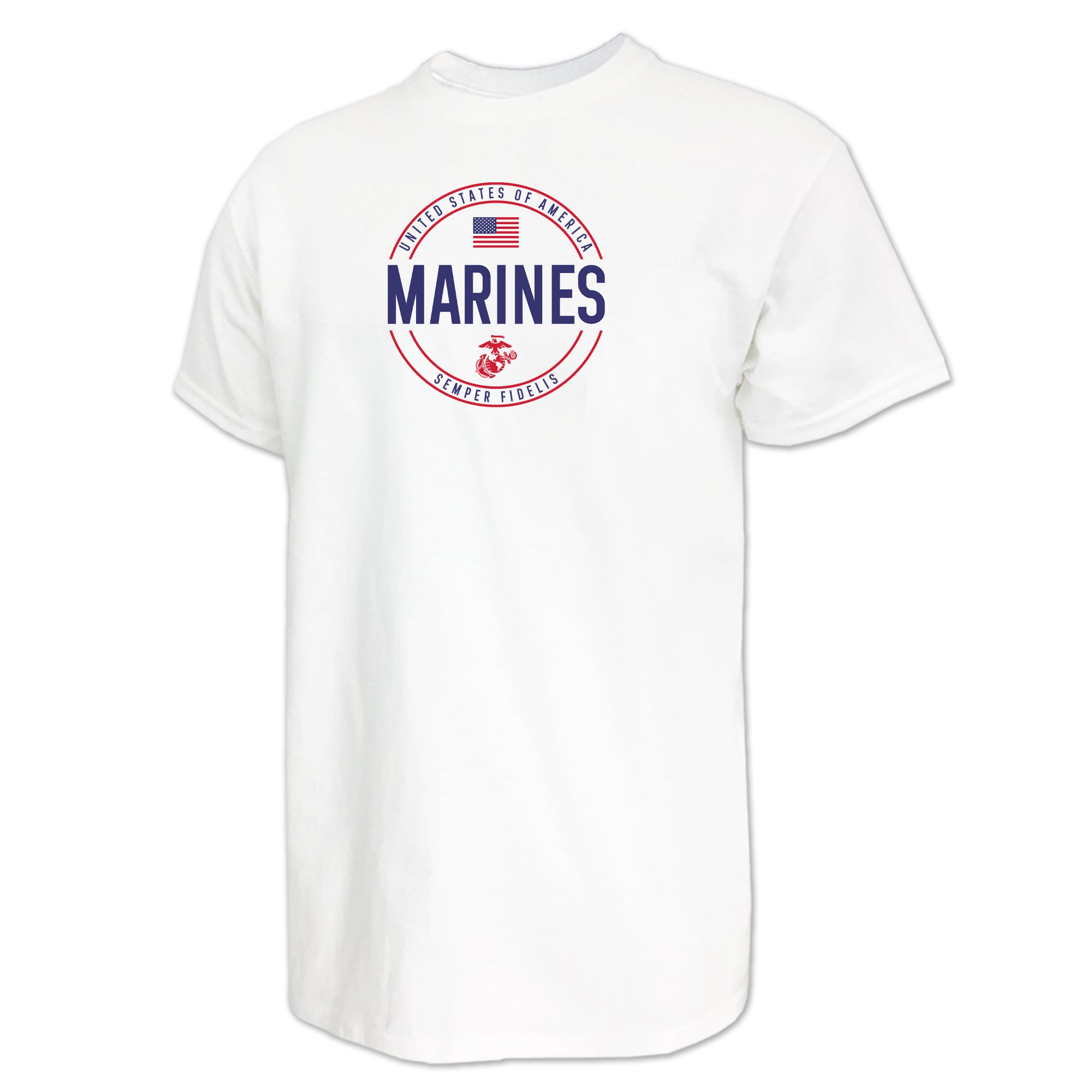 Marines Mens Center Chest Circle Logo T-Shirt