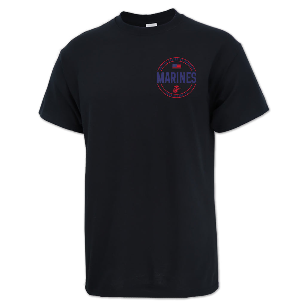 Marines Mens Left Chest Circle Logo T-Shirt