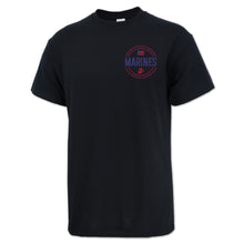 Load image into Gallery viewer, Marines Mens Left Chest Circle Logo T-Shirt