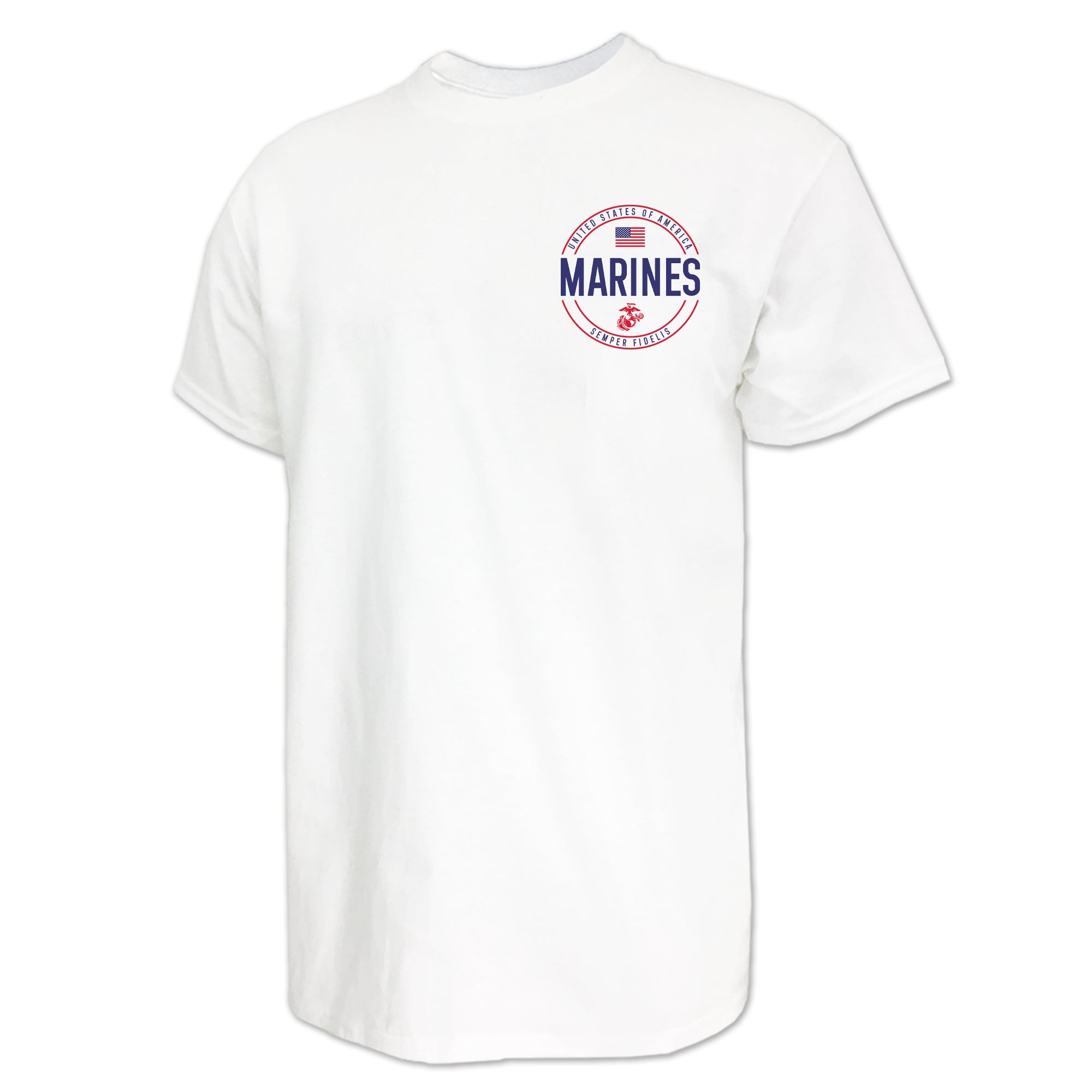 Marines Mens Left Chest Circle Logo T-Shirt