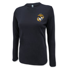 Load image into Gallery viewer, Marines EGA Ladies Left Chest Long Sleeve