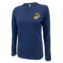 Load image into Gallery viewer, Marines EGA Ladies Left Chest Long Sleeve