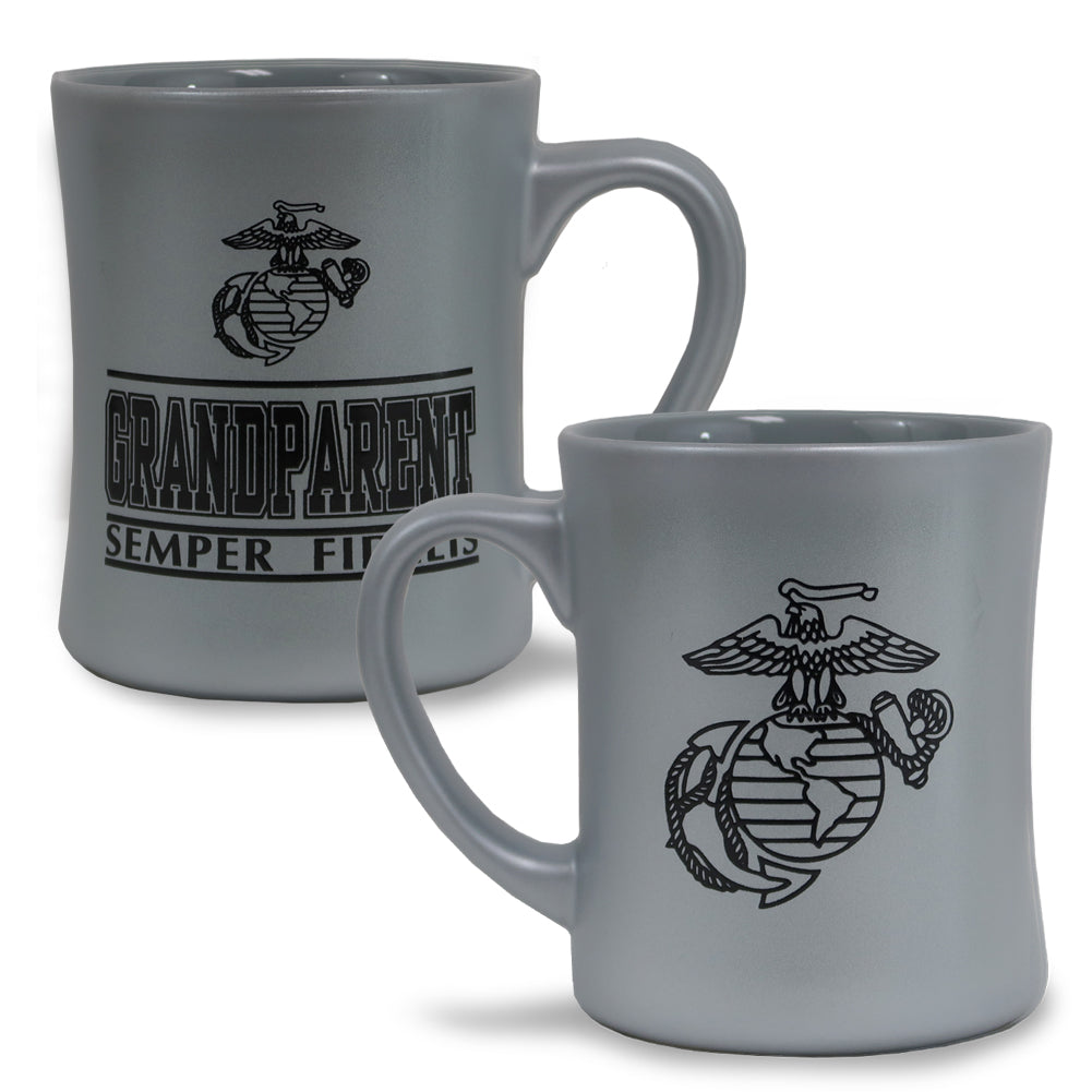 Marine Grandparent 16oz MK Matte Mug (Grey)