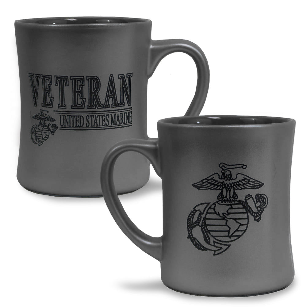 Marine Veteran 16oz MK Matte Mug (Grey)