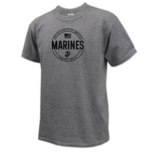 Load image into Gallery viewer, Marines Youth Center Chest Circle Logo T-Shirt (Black Design)