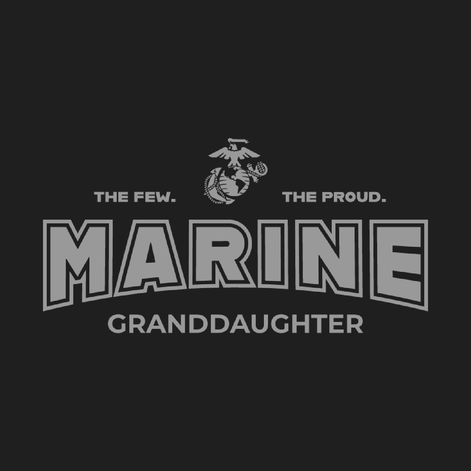 Marines Granddaughter Crewneck (Black)