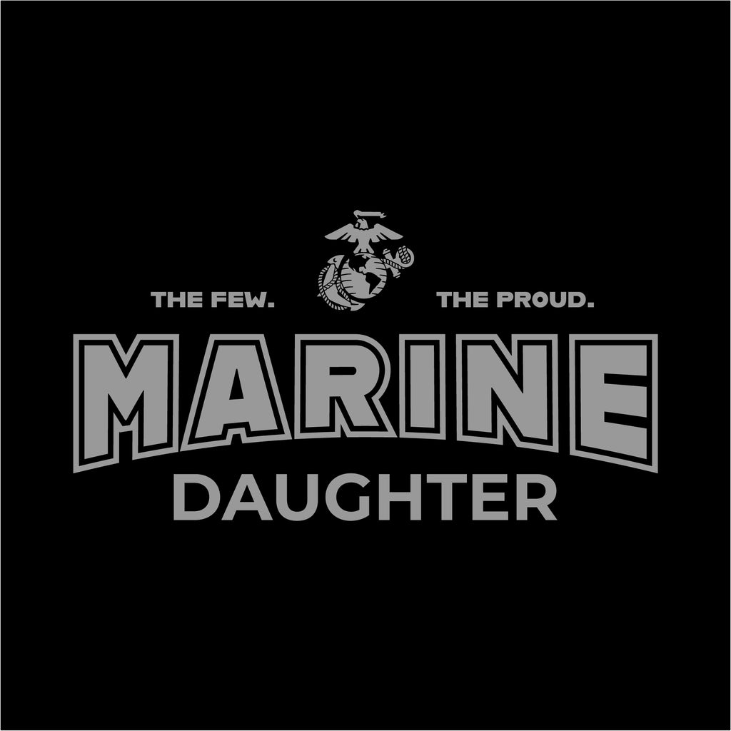 Marines Daughter Ladies T-Shirt (Black)