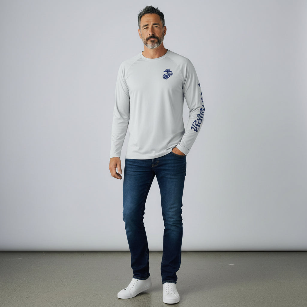 Marines EGA Columbia Terminal Tackle Long Sleeve T*