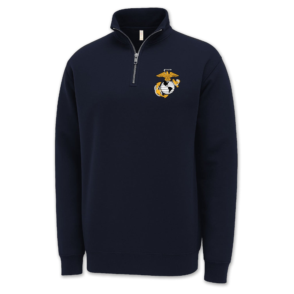 USMC EGA Logo 1/4 Zip (Navy)