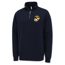 Load image into Gallery viewer, USMC EGA Logo 1/4 Zip (Navy)